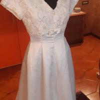 abito da sposa taglia 44 -46 in pizzo e seta 