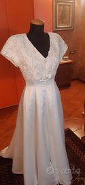 abito da sposa taglia 44 -46 in pizzo e seta 