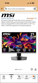 Monitor Oled 27” 500hz 2560x1440