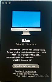 iMac Retina 5K, 27-inch, 2020