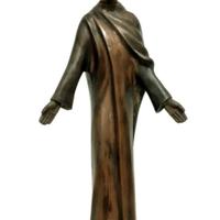 Antica Statua Gesù In Polvere Di Marmo