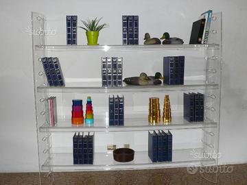 Libreria Plexiglass Acciaio Scaffale Trasparente V