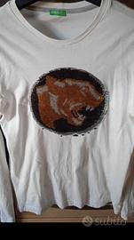 T-shirt manica lunga ragazzo . Marca Benetton .