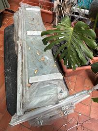 Cabina doccia rettangolare cromata