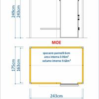 Cella usata con porta scorrevole