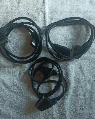 Lotto 3 cavi SCART 1m TV / Decoder / Console retrò