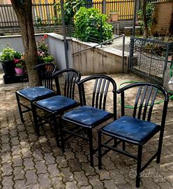 Set 4 Sedie Poltroncine Anni '80 Vintage
