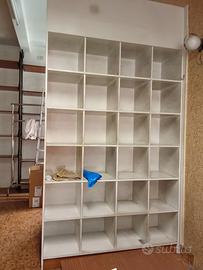 Mobile a cubi a tutta parete (24 scomparti) Bianca