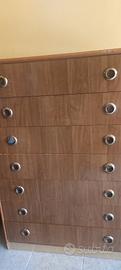 cassettiera in legno( 7 cassetti)