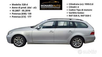 BMW 520 177 CV 2.0  solo ricambi 