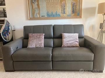 Divano in pelle Marinelli con Relax - come nuovo