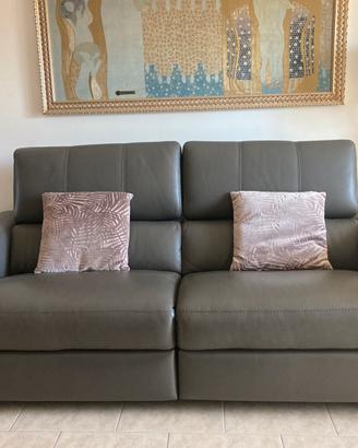 Divano in pelle Marinelli con Relax - come nuovo
