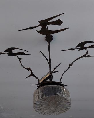 Lampadario in ferro battuto