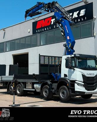 IVECO X-WAY 540 4 ASSI, GRU PM 83.5 SP, CARRELLONE