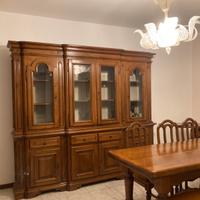 Mobile in noce  cristalliera sala