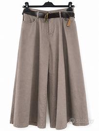 Pantaloni Donna Wide Leg cotone Taglia S