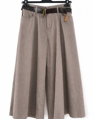 Pantaloni Donna Wide Leg cotone Taglia S