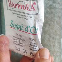 coperta lettino sui toni del celeste chiaro