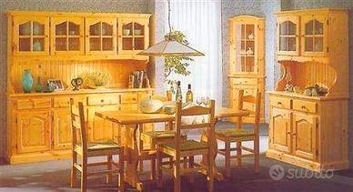 Soggiorno Completo Cod CGR30 Mobili Rustici Legno