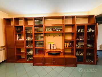 Parete attrezzata in legno massello – 4,60 m – 450