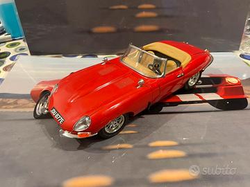 Modellino jaguar e-type scala 1/18 cabrio burago