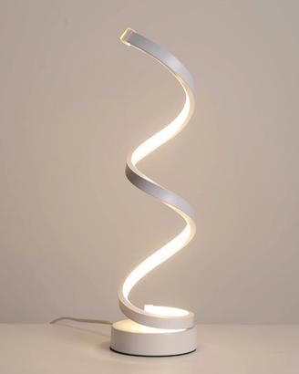 lampada da comodino/tavolo design spirale moderno