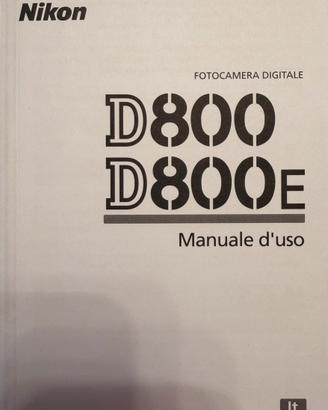 Nikon D800 manuale uso