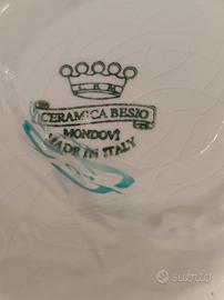 servizio tavola 18 piatti ceramica besio Mondovì 