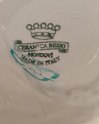 servizio tavola 18 piatti ceramica besio Mondovì 
