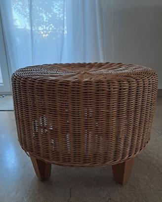 Poggiapiedi in rattan Ikea