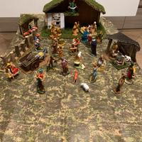 Presepe completo di Casette e Statuine.