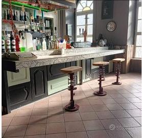 Banco bar inox vintage 255cm anni 70/80
