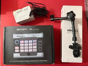 Zoom v3 vocal processor + alimentatore + supporto