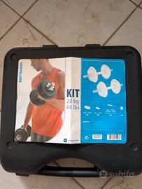 Kit manubri palestra 20kg decathlon 