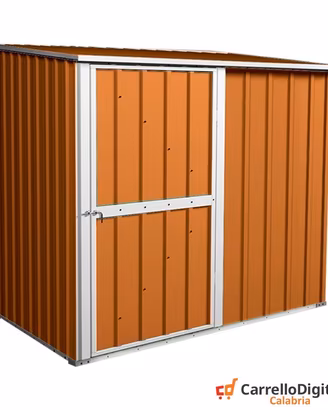 Box casetta giardino Acciaio 174x100 legno chiaro
