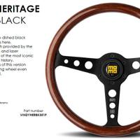 Volante MOMO INDY HERITAGE BLACK legno razze nere
