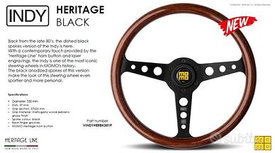 Volante MOMO INDY HERITAGE BLACK legno razze nere