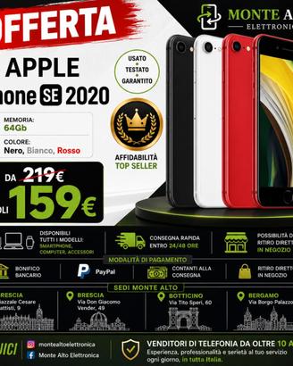 IPHONE SE 2020 64GB VARI COLORI CON GARANZIA