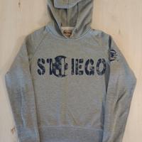 Felpa St. Diego grigia con cappuccio – Taglia S