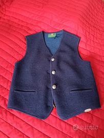 caldo gilet Giesswein blu originale