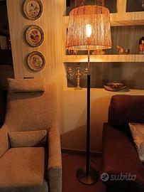 Piantana Boho Chic Paralume Juta Naturale 150cm