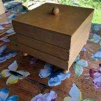 SCATOLA IN LEGNO MULTI VANI PER OGGETTISTICA