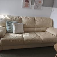 Divano letto in pelle