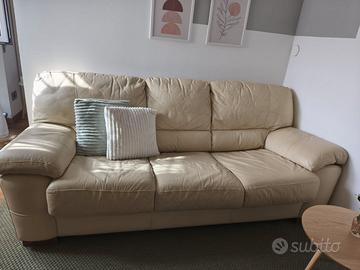 Divano letto in pelle