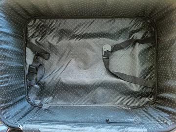 valigia trolley nera in similpelle