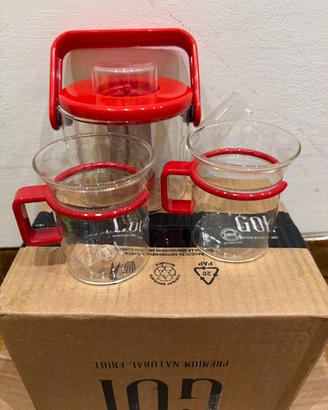 Set te’ Bodumvintage anni 70 rosso 5+1
