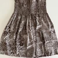 Gonna corta damascata in velluto a coste