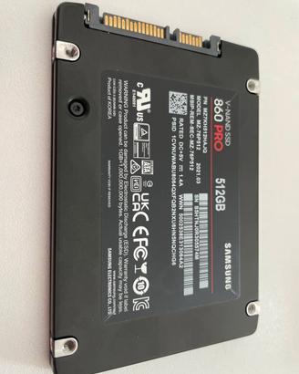 SSD Samsung Pro 860 V Nand 512 GB – Perfetto stato