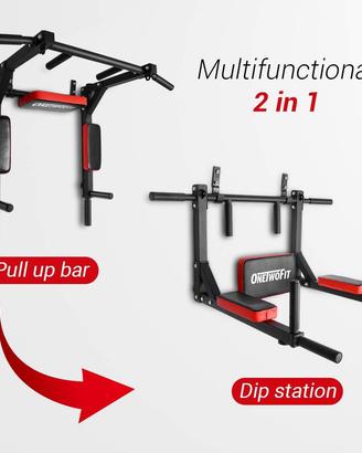 Barra trazioni multifunzione pull-up e dip station
