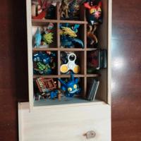 scatola in legno porta carte collezionabili 